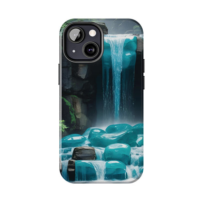 Turquoise Gemstone Waterfall Phone Case