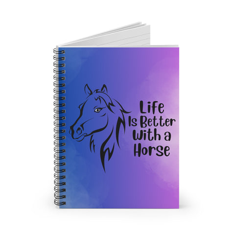 Life Is Better With A Horse (gradient) Notebook