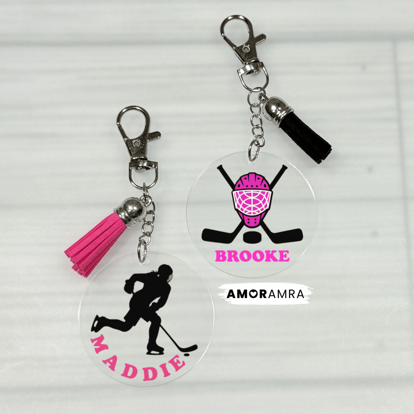 Personalized Ice Hockey Keychain