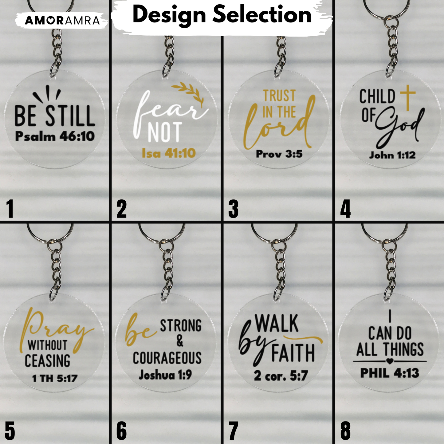Christian Bible Verse Keychain
