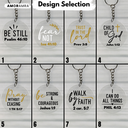 Christian Bible Verse Keychain