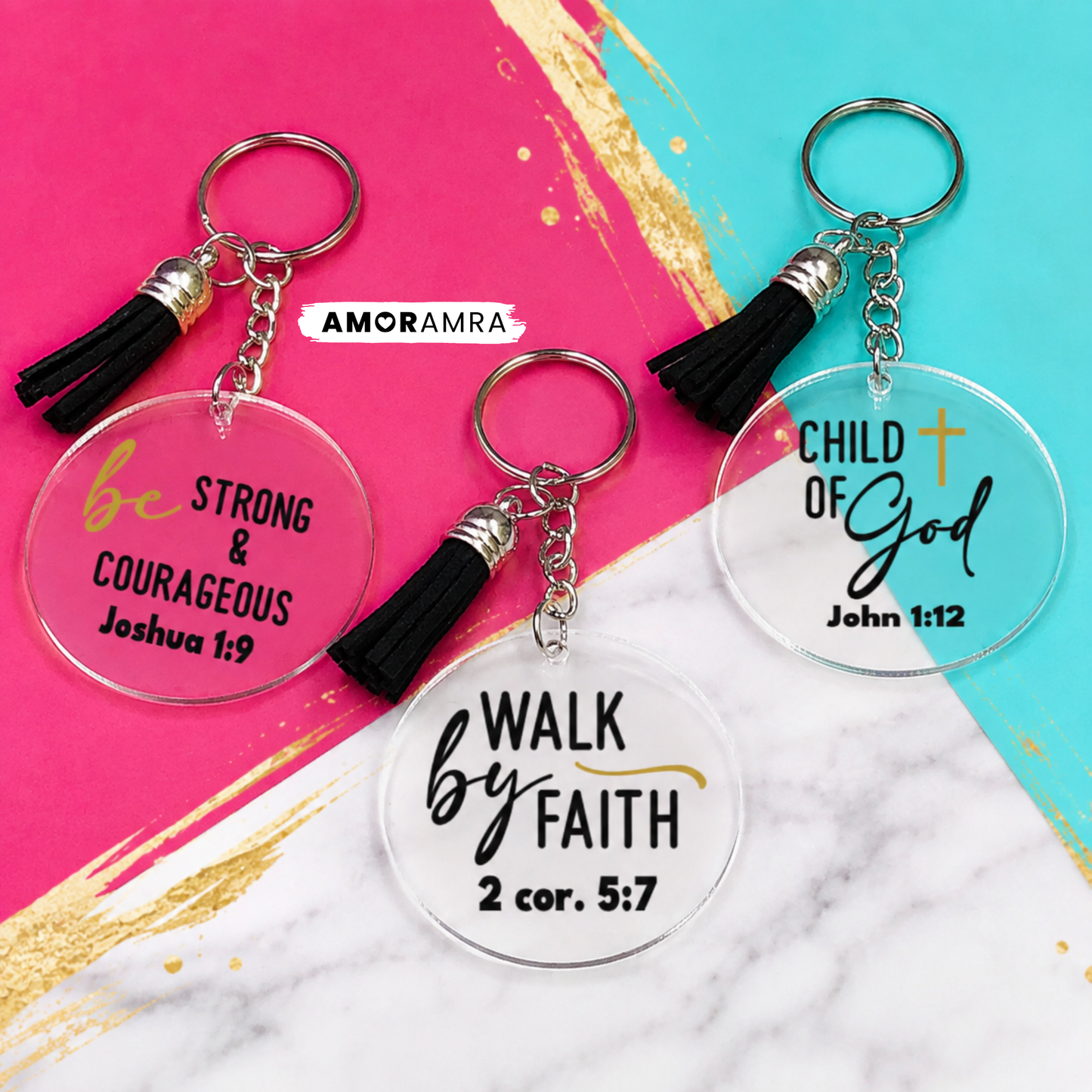 Christian Bible Verse Keychain