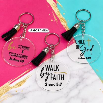 Christian Bible Verse Keychain