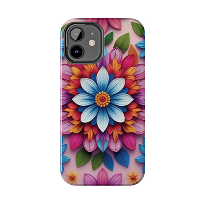 Vibrant Boho Floral Mandala iPhone Case