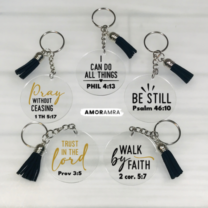 Christian Bible Verse Keychain