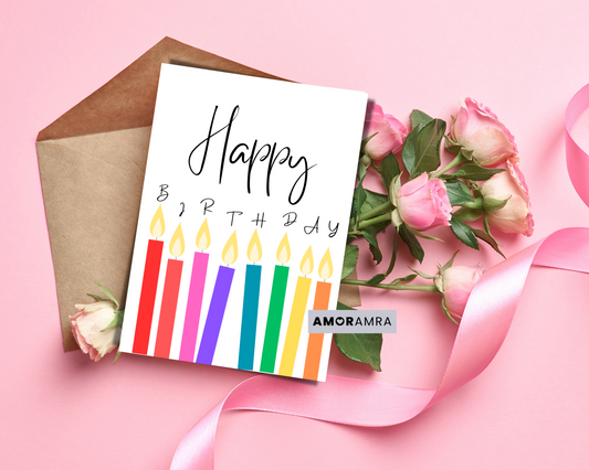 Birthday Card | HB Candles - Amor Amra