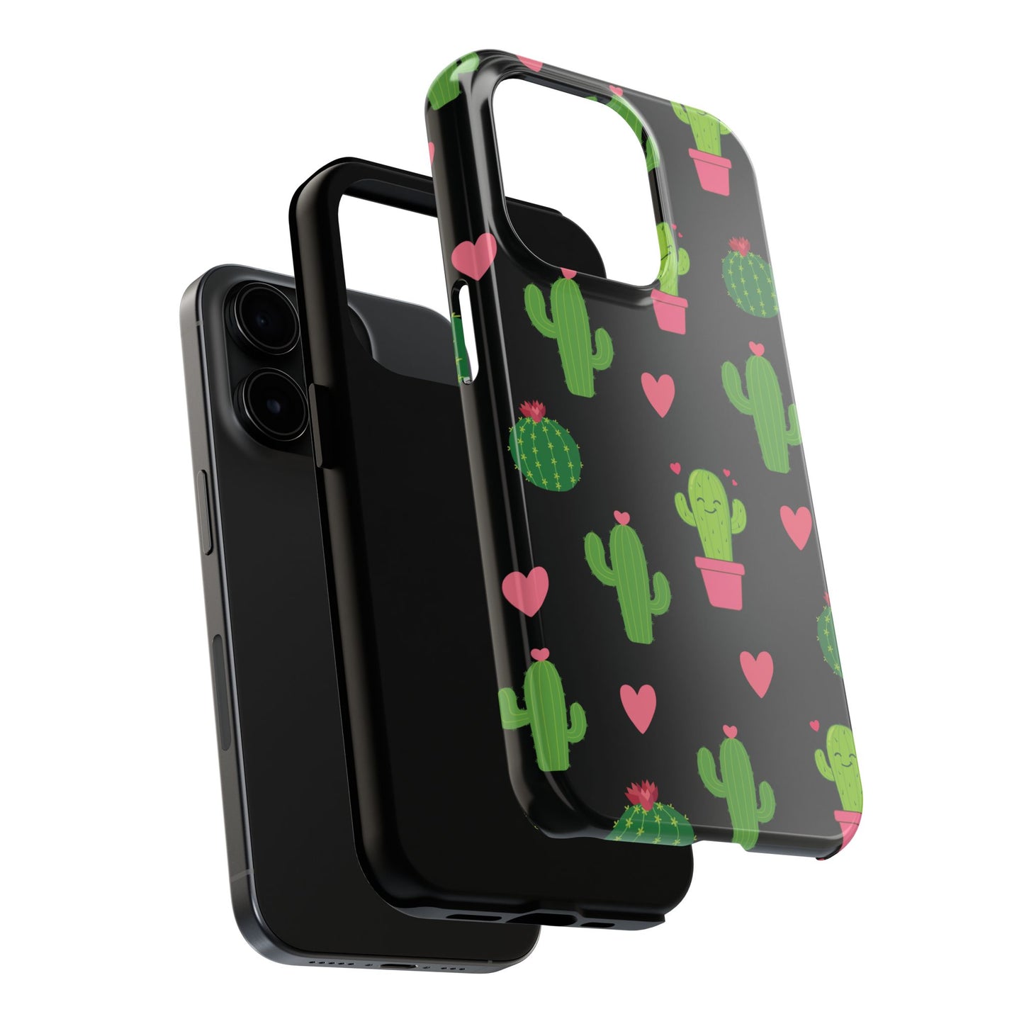 Cactus with Pink Hearts iPhone Case