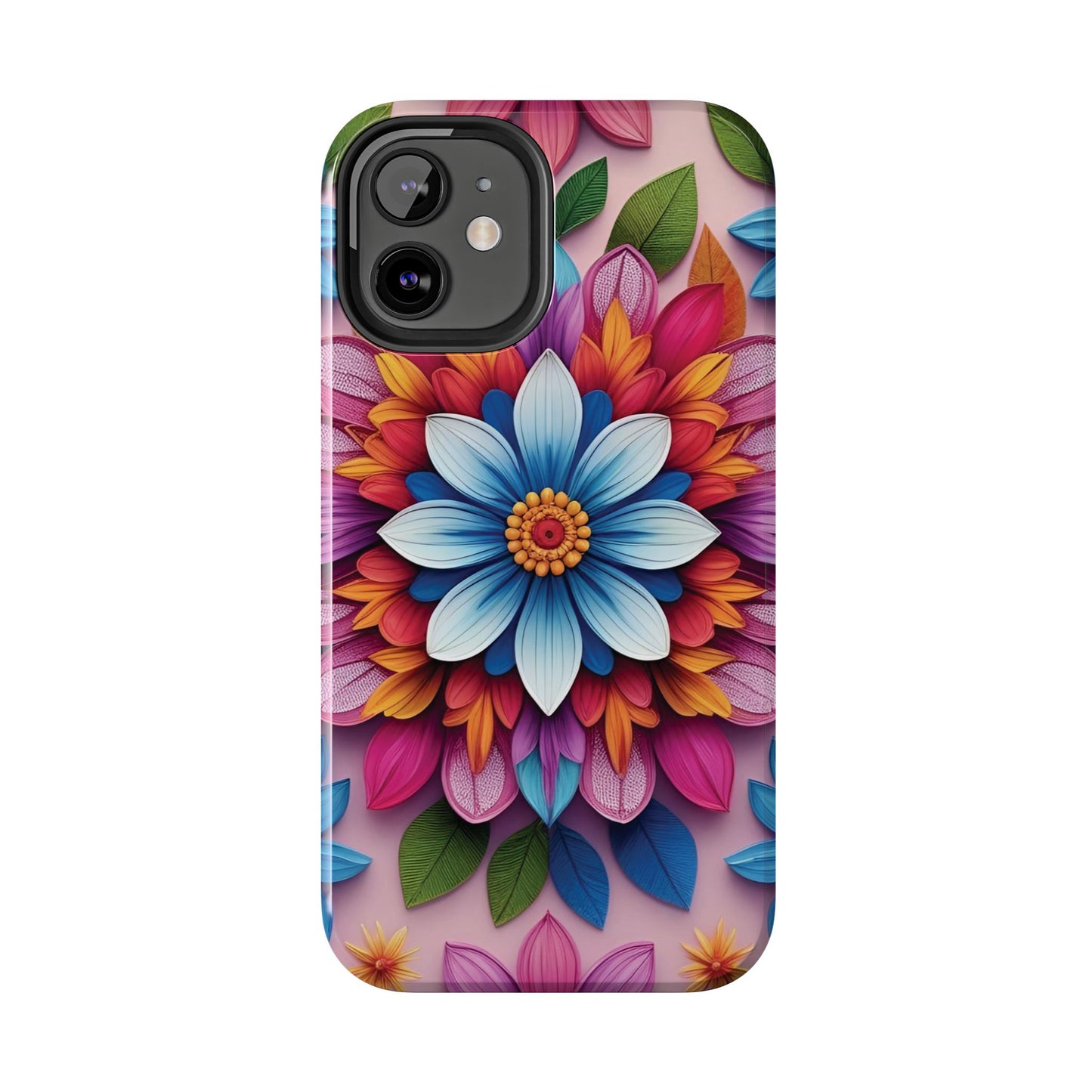 Vibrant Boho Floral Mandala iPhone Case