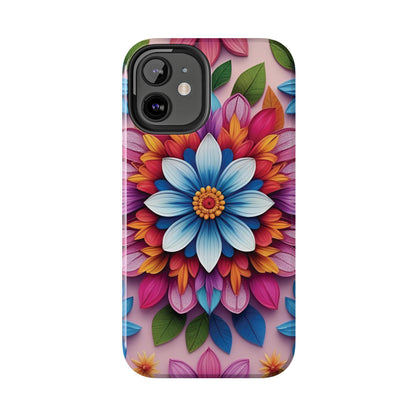 Vibrant Boho Floral Mandala iPhone Case