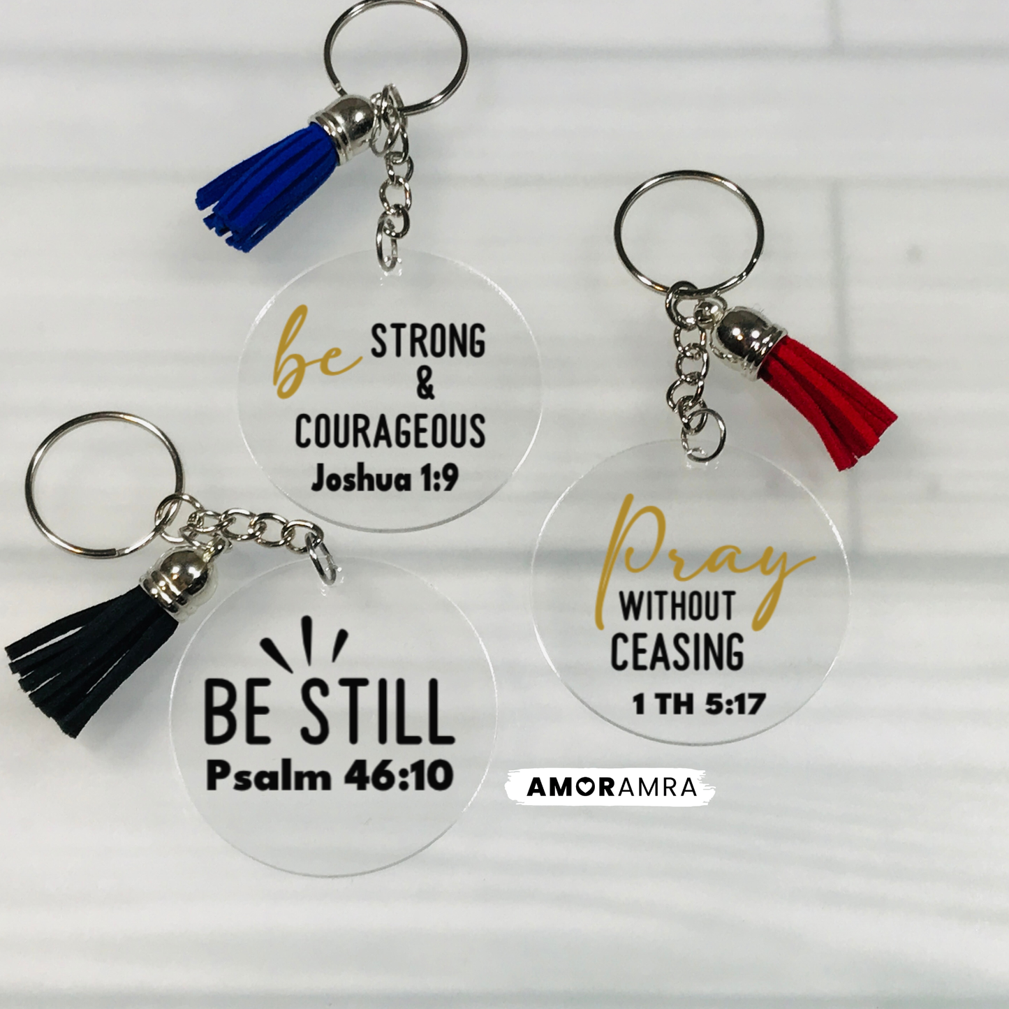 Christian Bible Verse Keychain