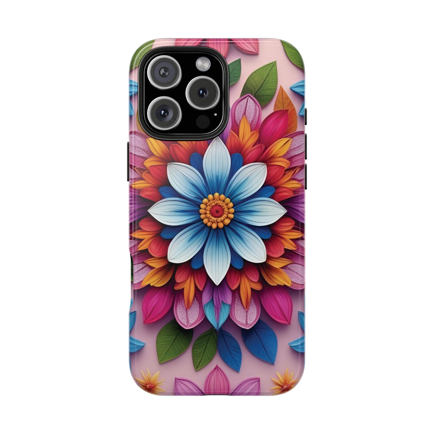 Vibrant Boho Floral Mandala iPhone Case