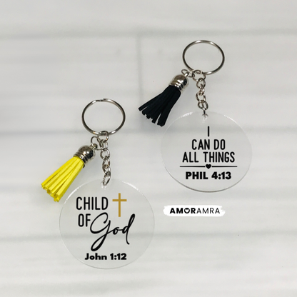 Christian Bible Verse Keychain