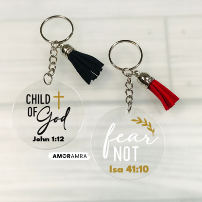 Christian Bible Verse Keychain