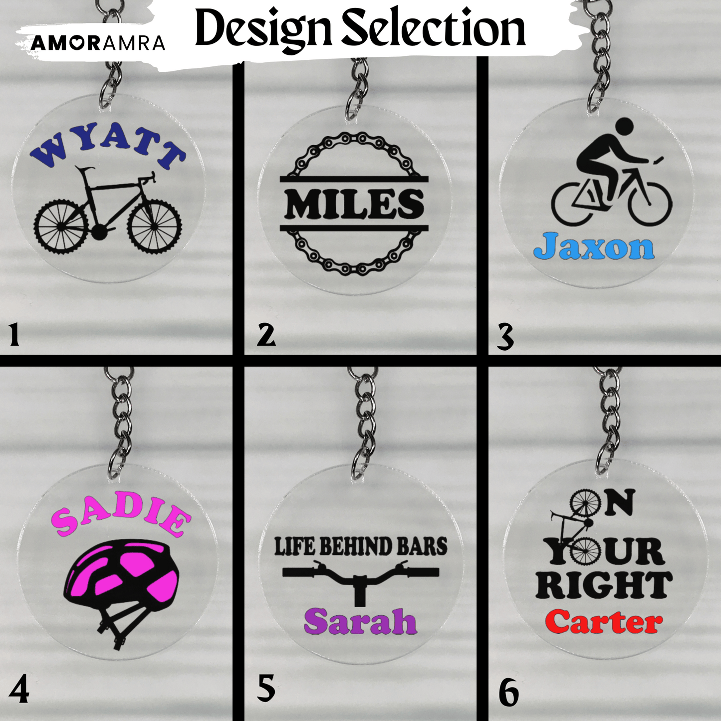 Personalized Cycling Keychain
