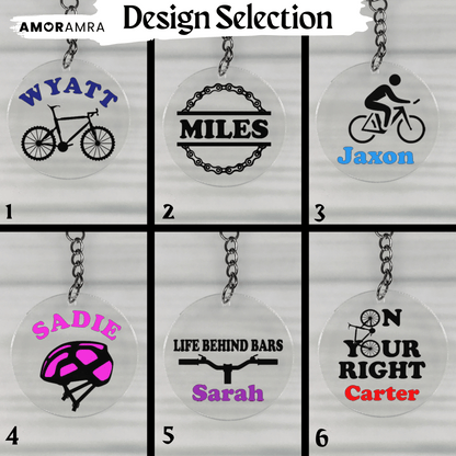 Personalized Cycling Keychain