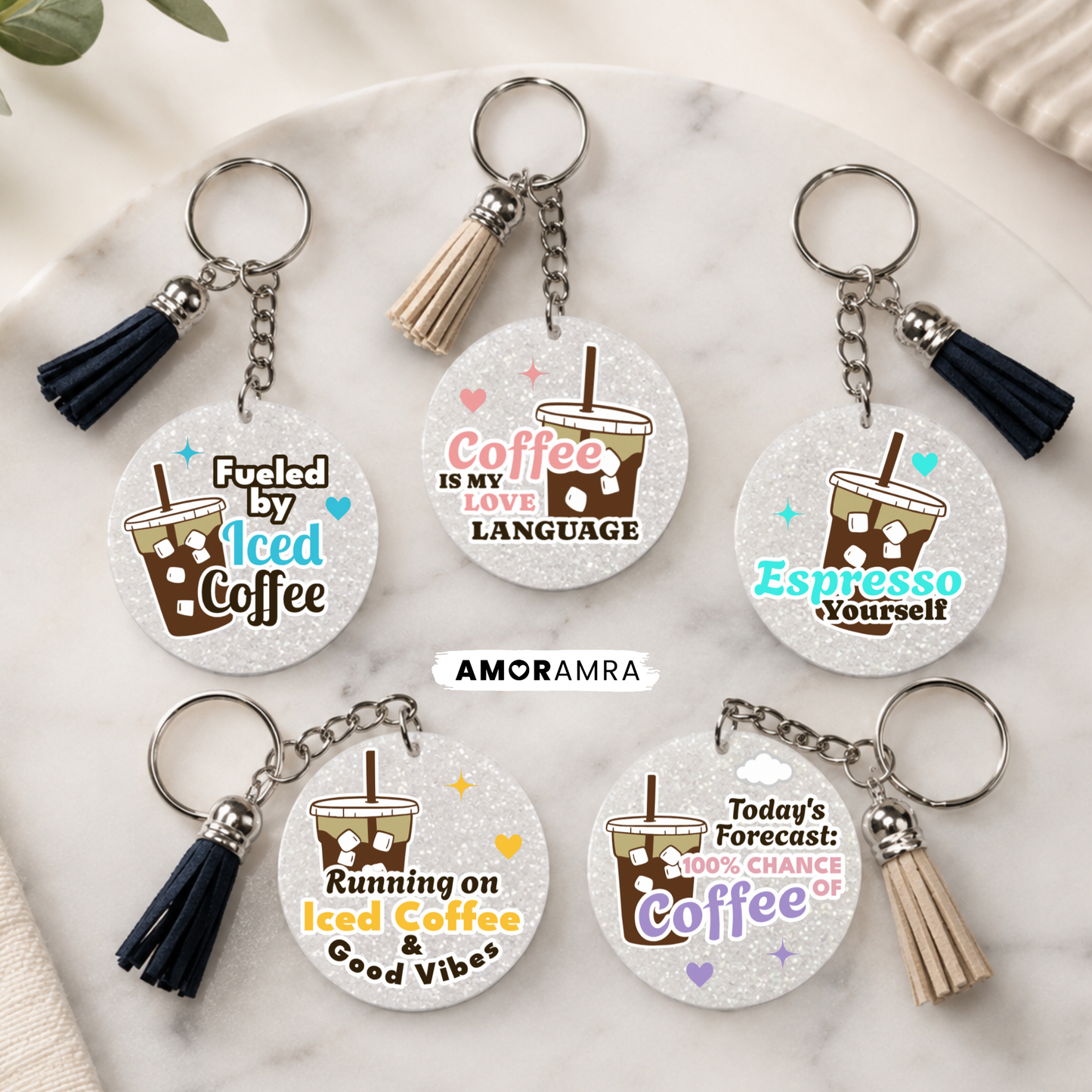 Iced Coffee Keychain