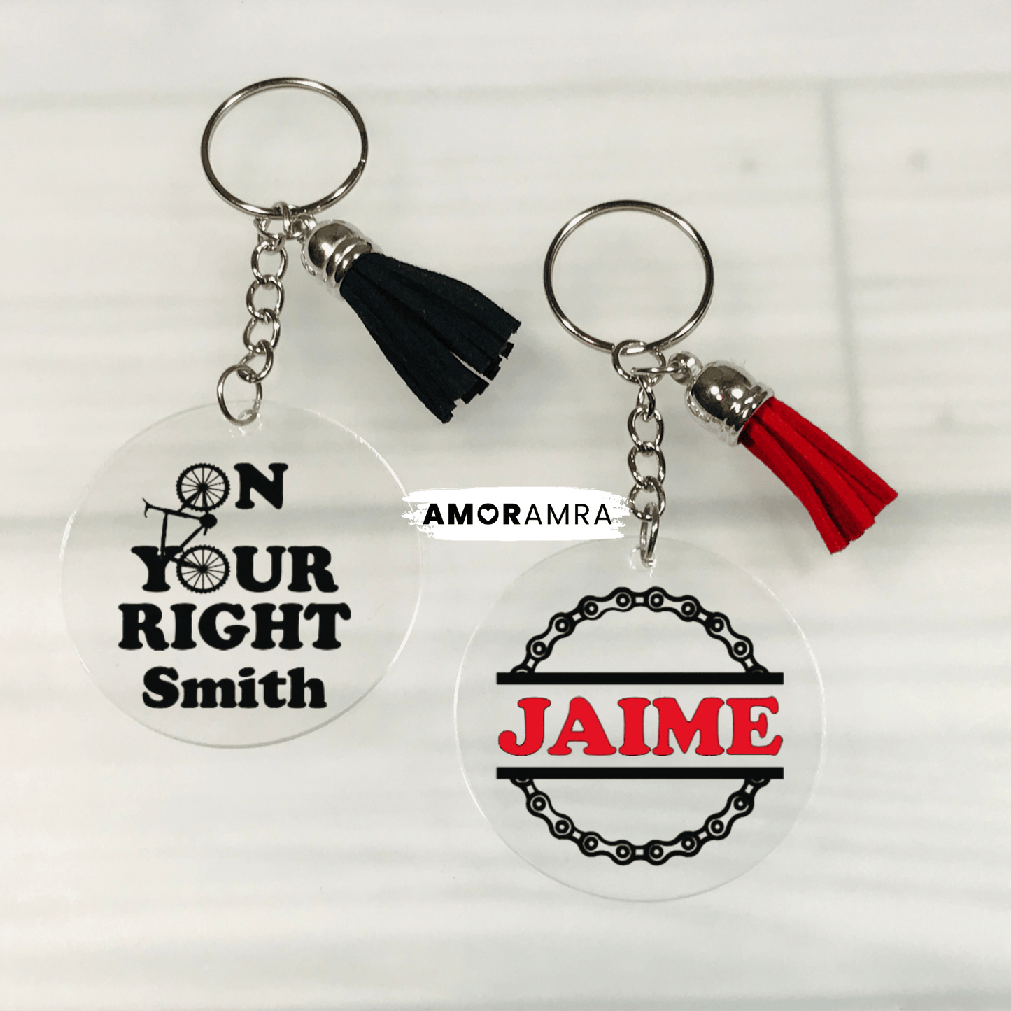 Personalized Cycling Keychain