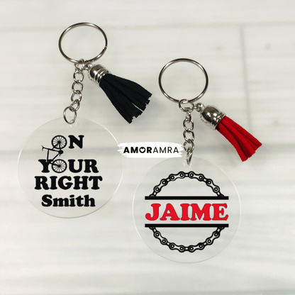 Personalized Cycling Keychain