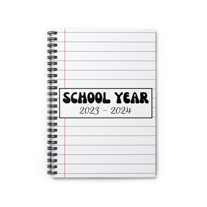 Notebook Paper Cover: School Year 2023-2024 Notebook - Amor Amra