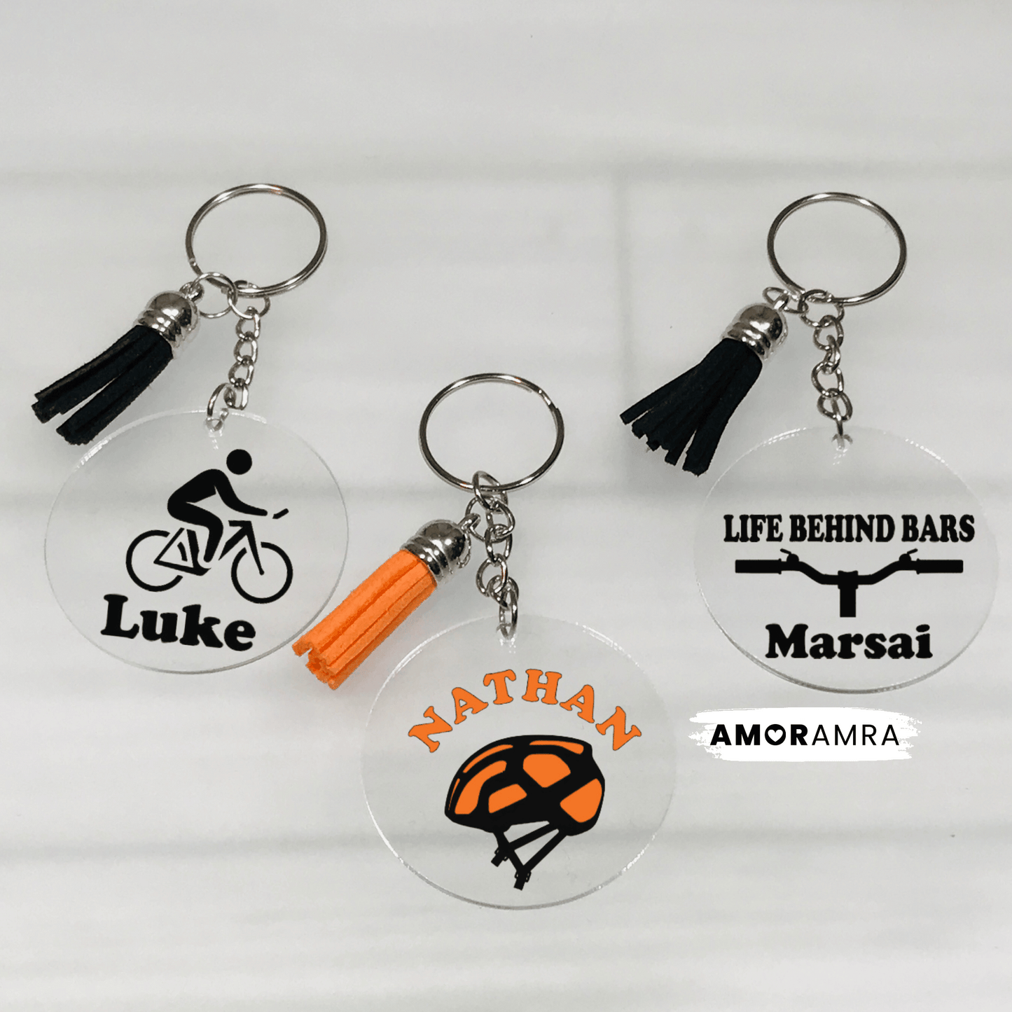 Personalized Cycling Keychain