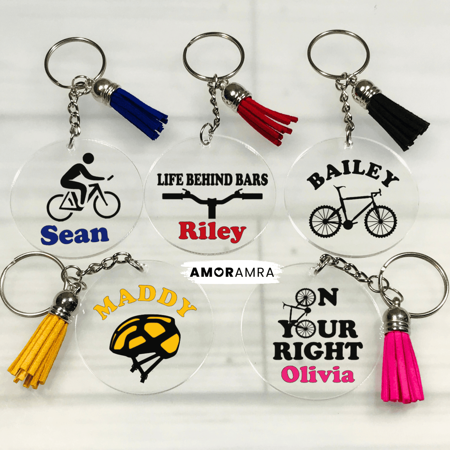 Personalized Cycling Keychain