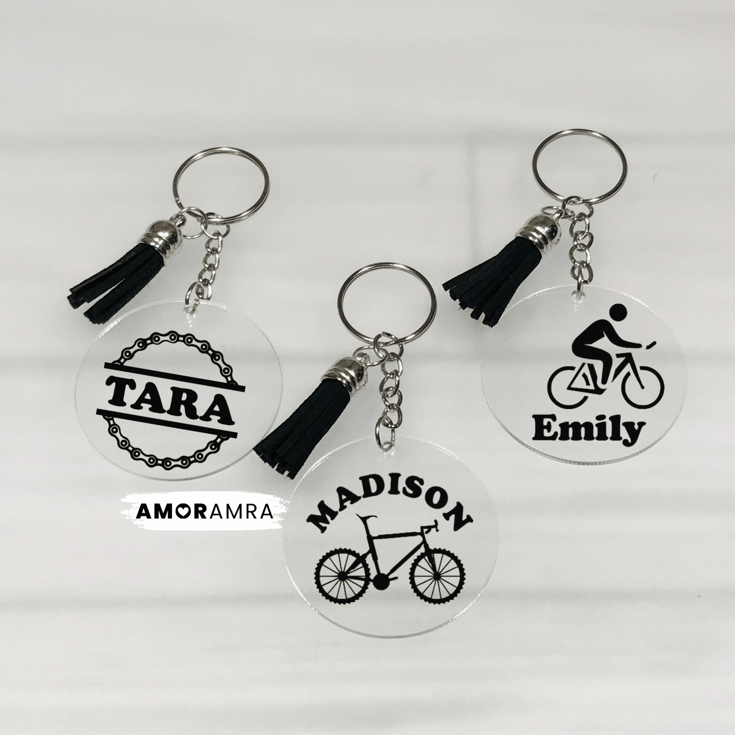 Personalized Cycling Keychain