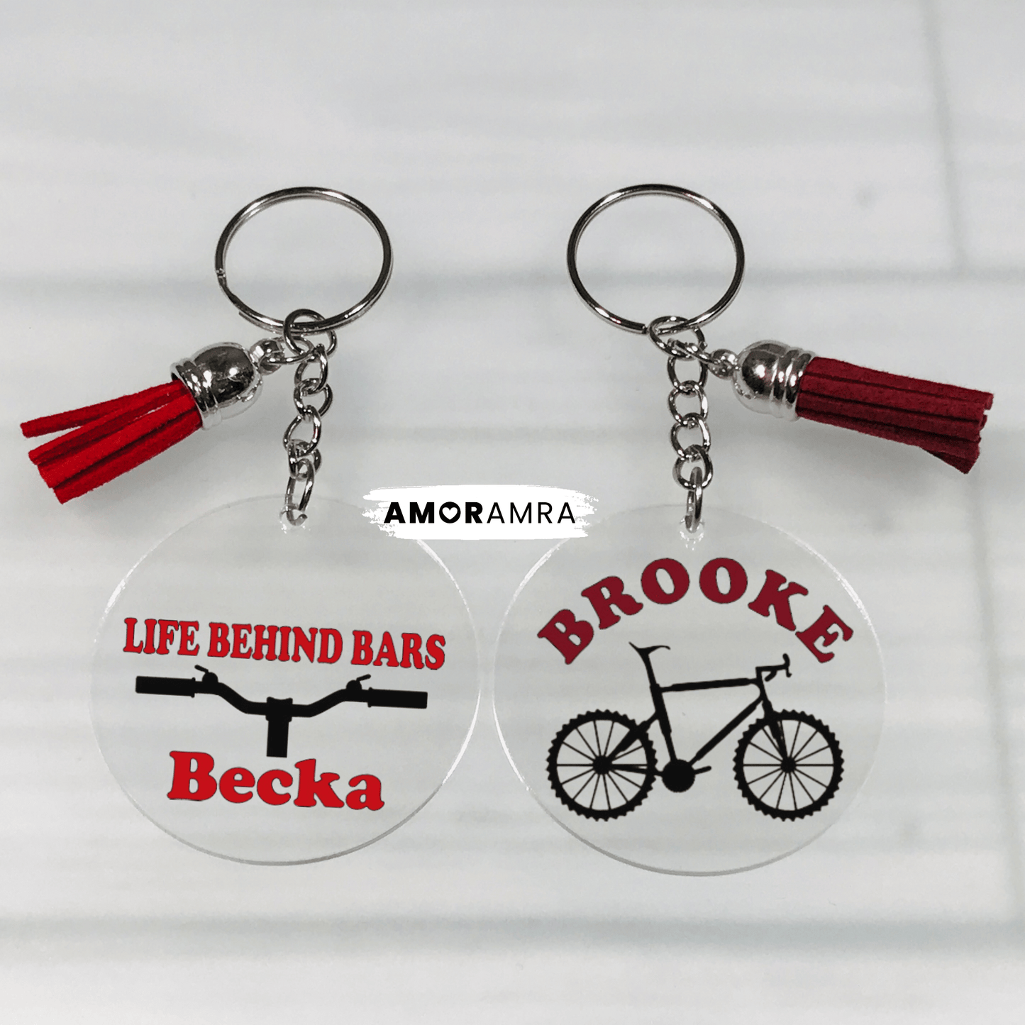 Personalized Cycling Keychain