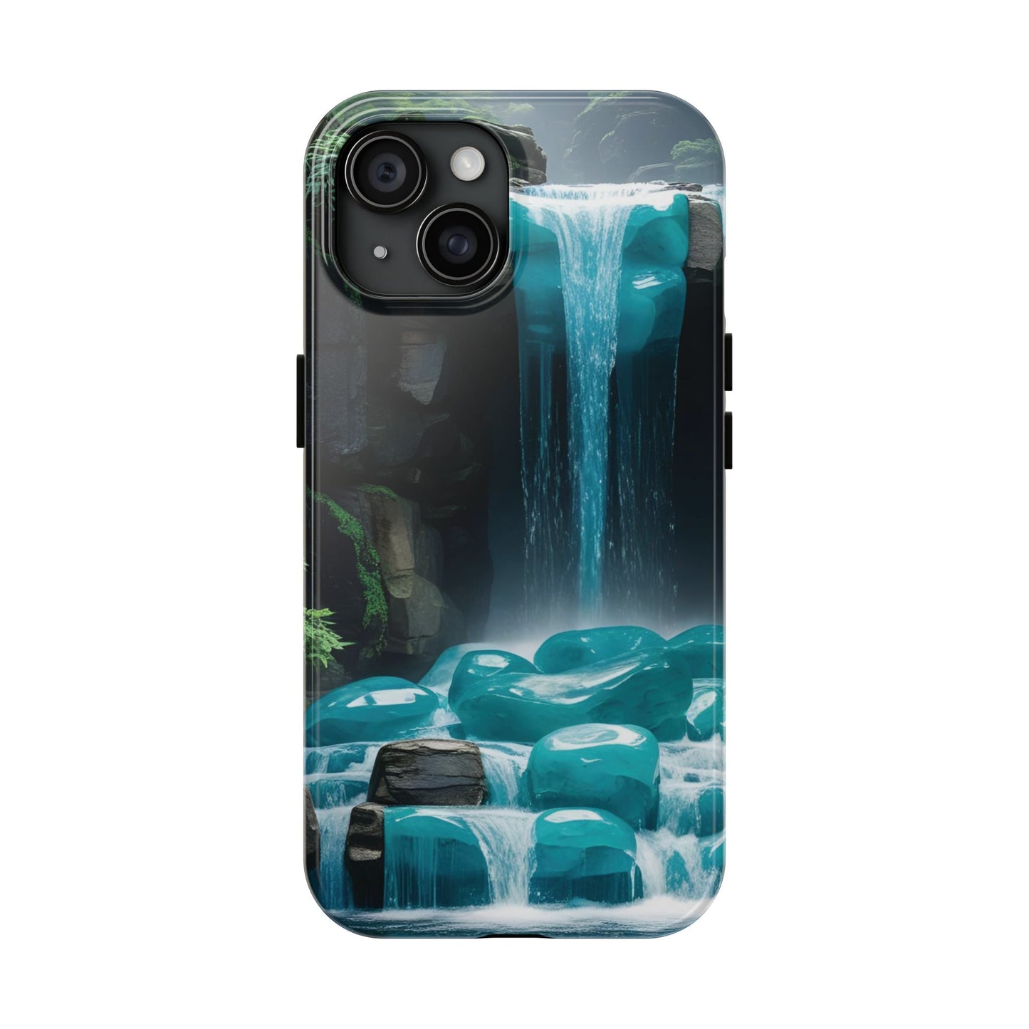 Turquoise Gemstone Waterfall Phone Case