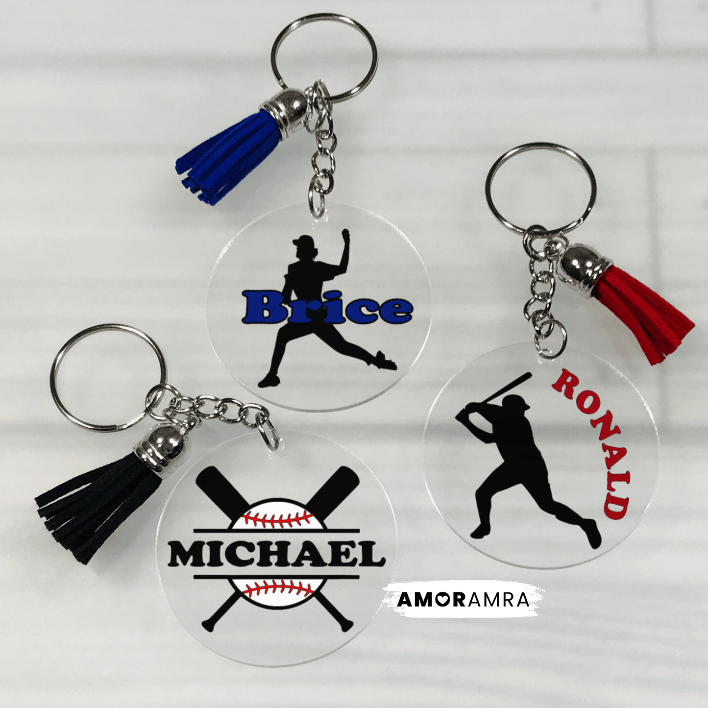 Personalized Baseball Keychain
