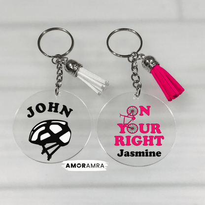 Personalized Cycling Keychain