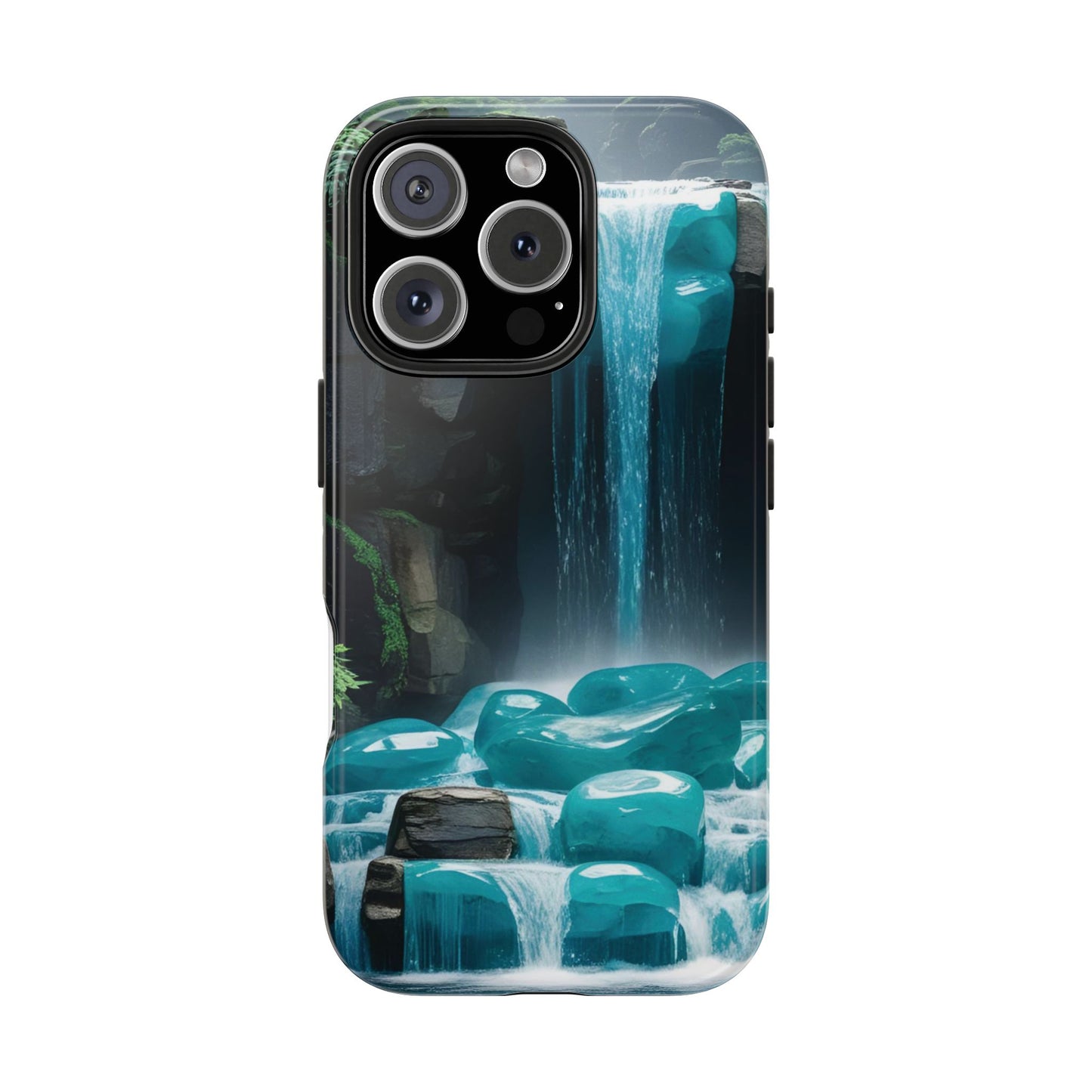 Turquoise Gemstone Waterfall Phone Case