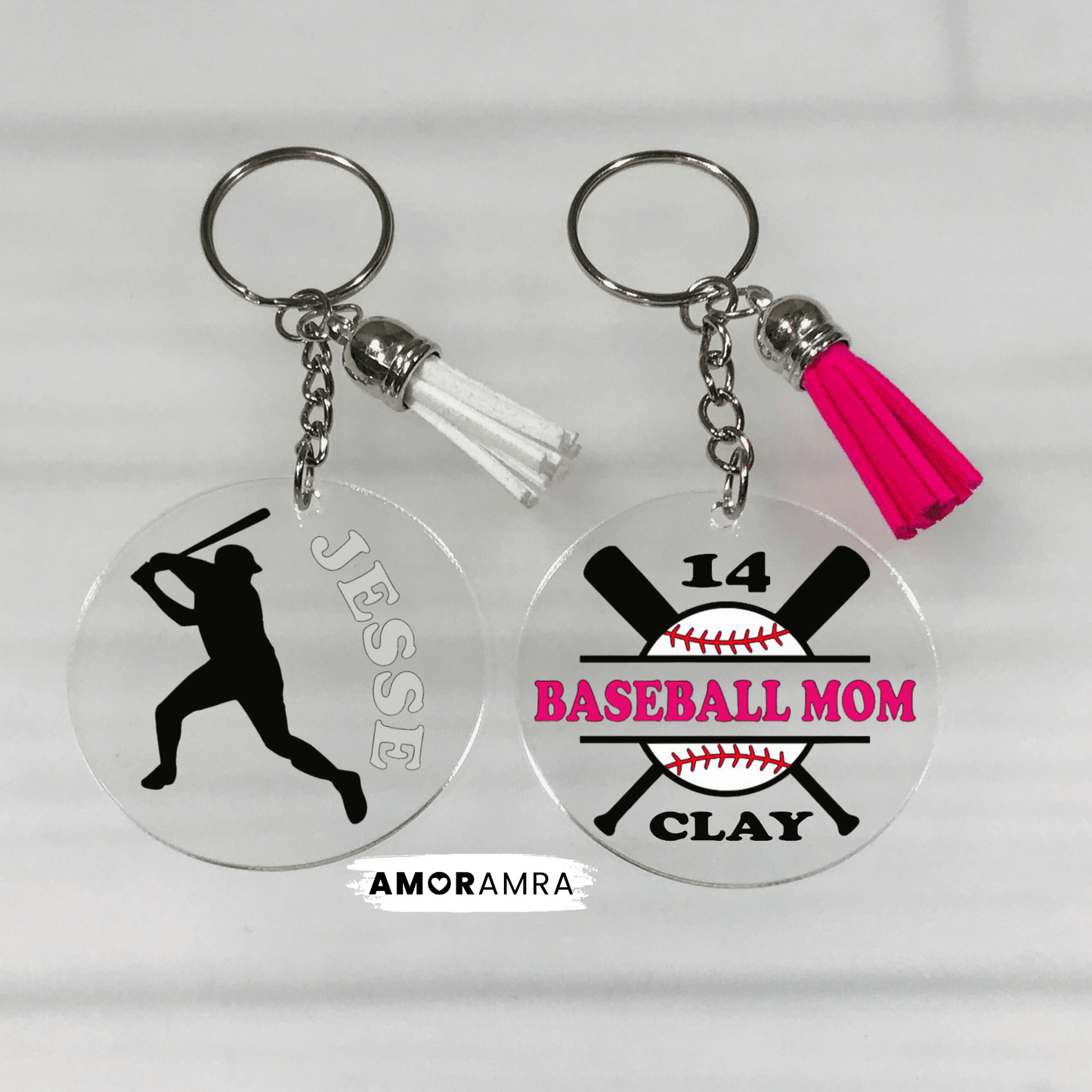 Personalized Baseball Keychain