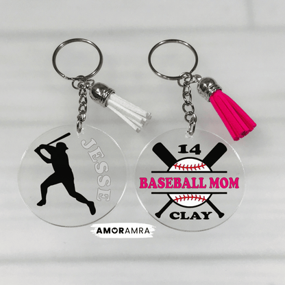 Personalized Baseball Keychain