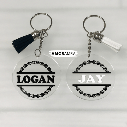 Personalized Cycling Keychain