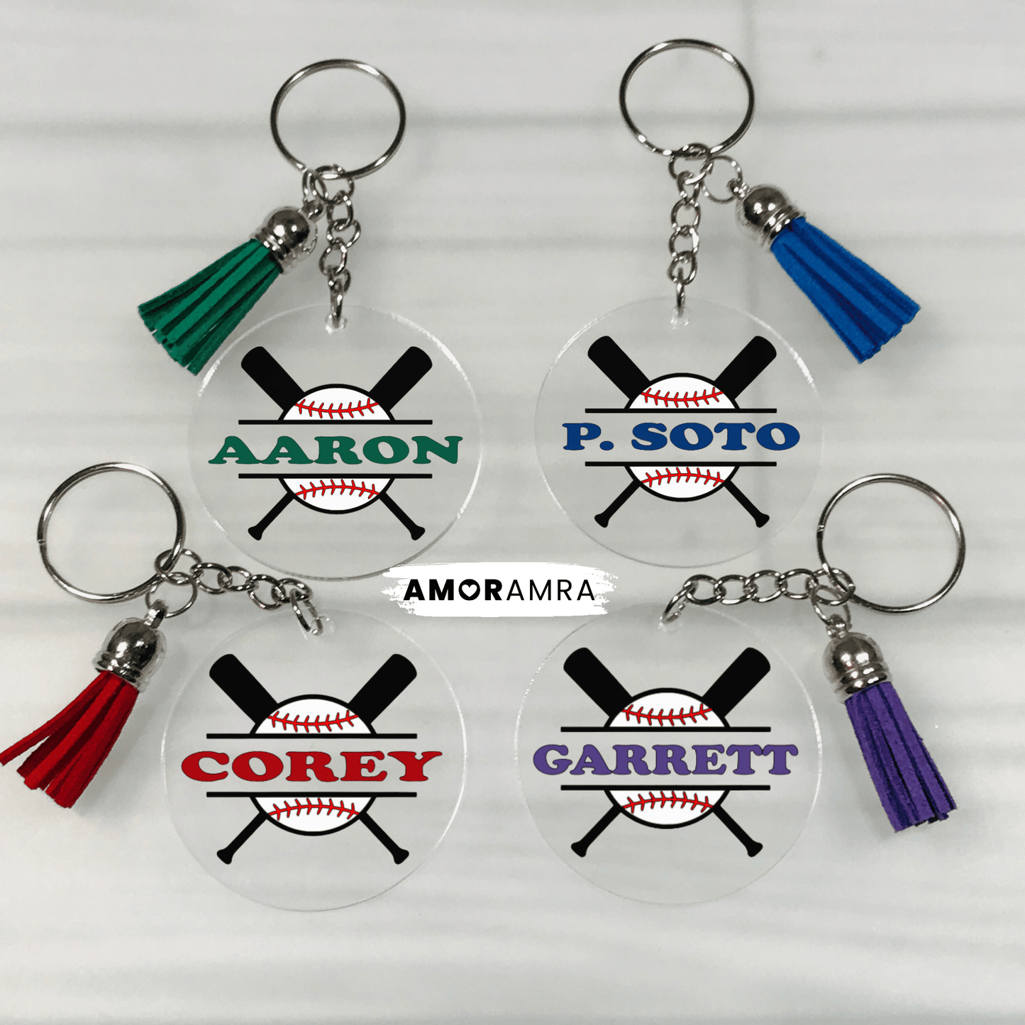 Personalized Baseball Keychain