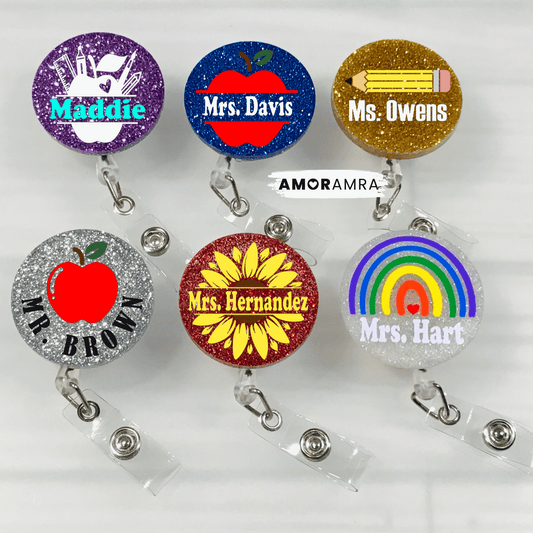 Personalized Teacher Retractable Badge Reel