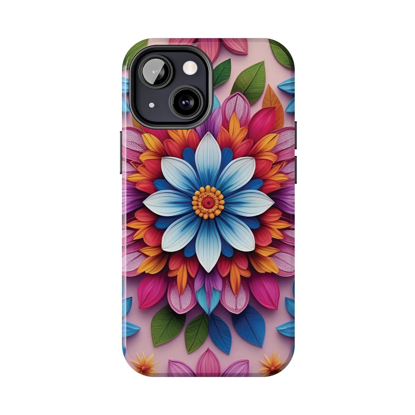 Vibrant Boho Floral Mandala iPhone Case