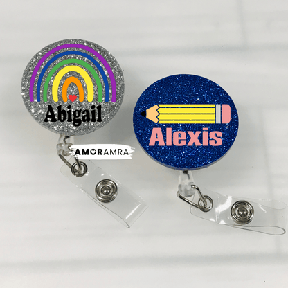 Personalized Teacher Retractable Badge Reel