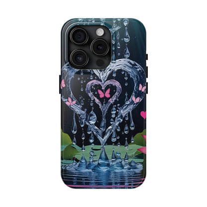 Elegant Water Heart Butterfly iPhone Case