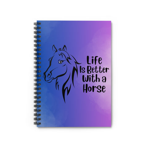 Life Is Better With A Horse (gradient) Notebook