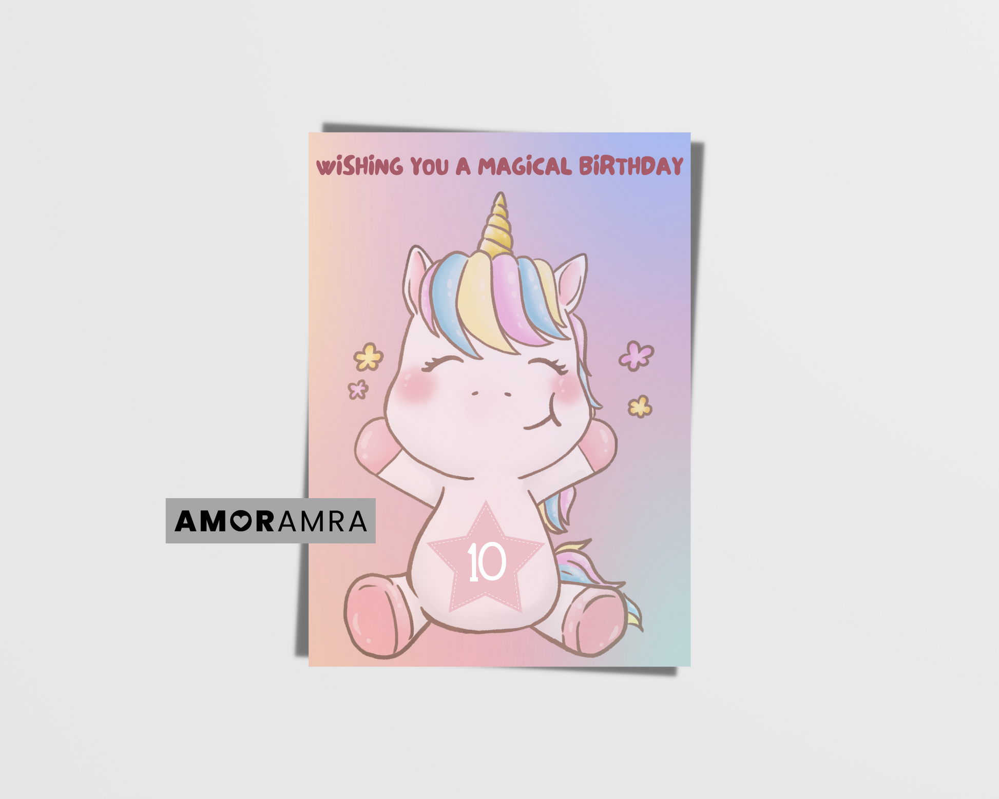 Birthday Card | Happy 10th Birthday - Amor Amra