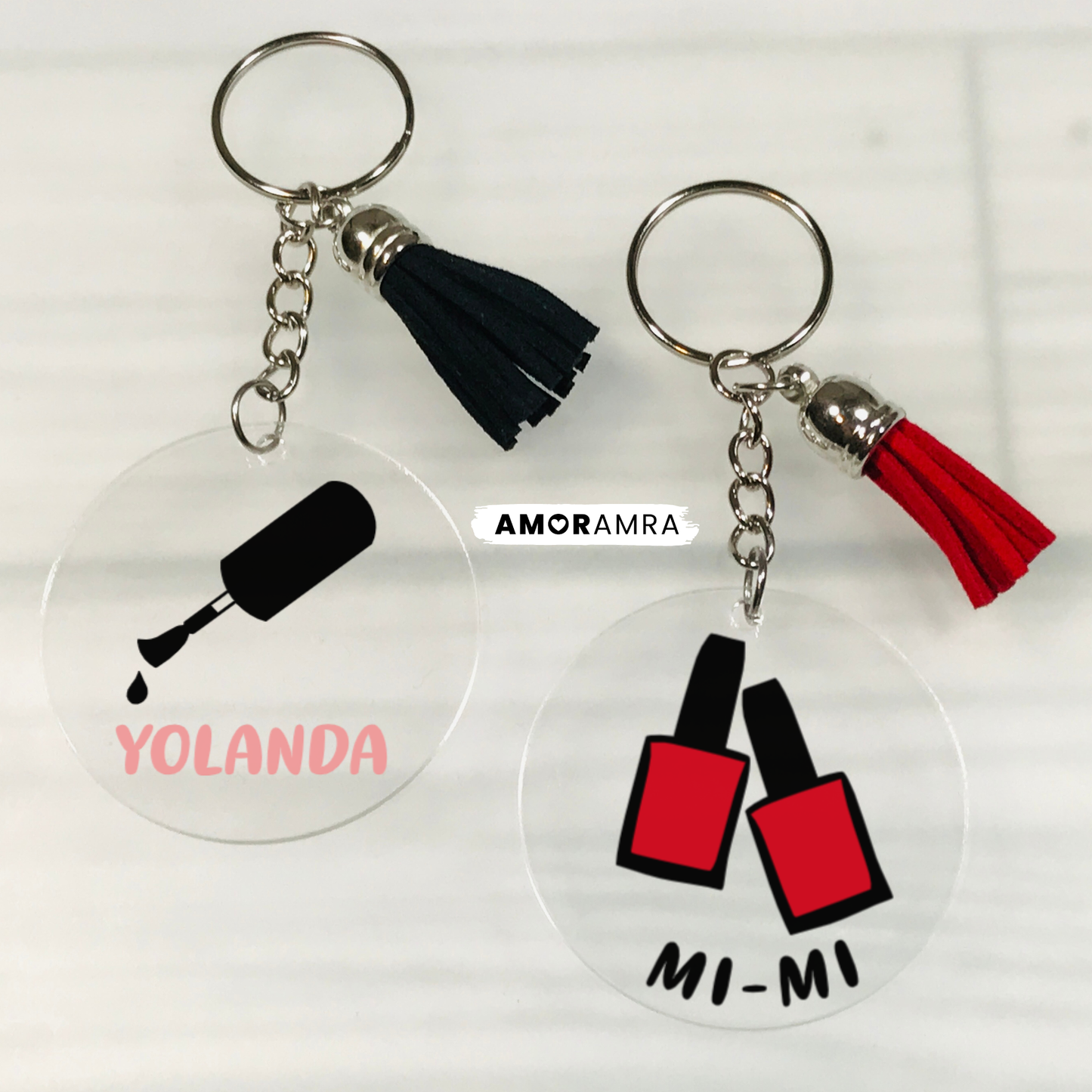 Personalized Nail Tech Keychain