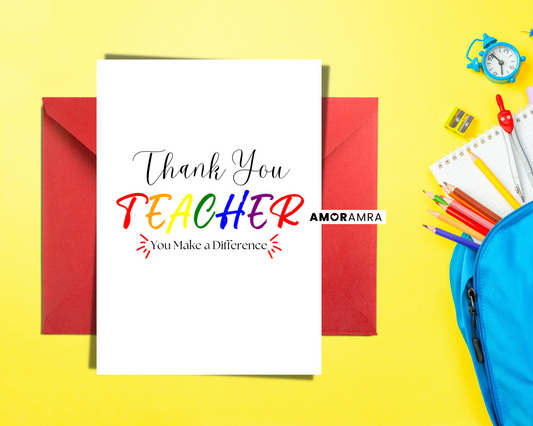 Teacher Card | Teacher - Amor Amra