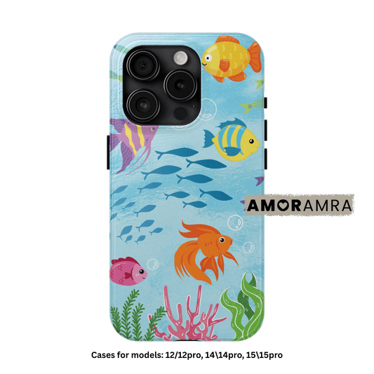 Colorful Underwater Sea Life iPhone Case