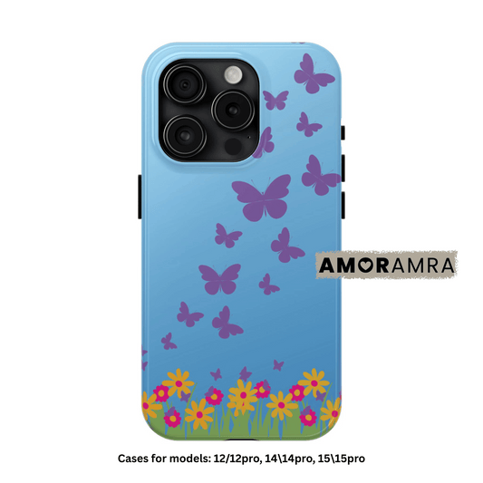 Purple Butterfly iPhone Case