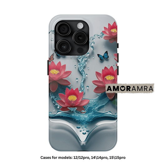 Pink Lotus Flower Splash iPhone Case