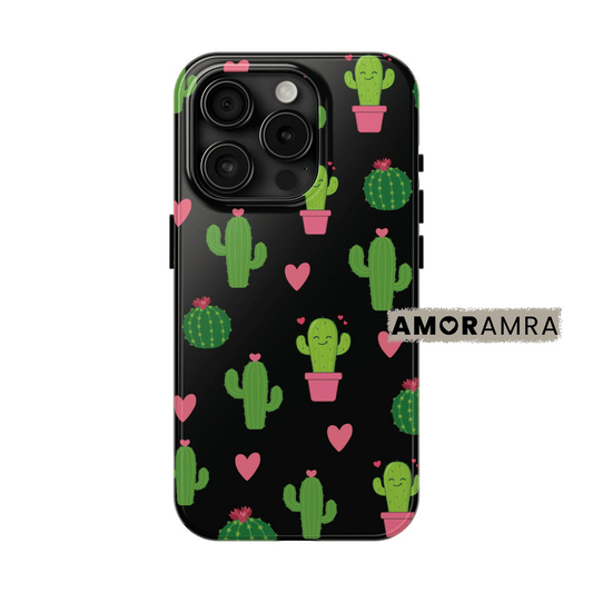Cactus with Pink Hearts iPhone Case