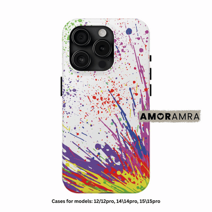 Colorful Paint Splatter iPhone Case