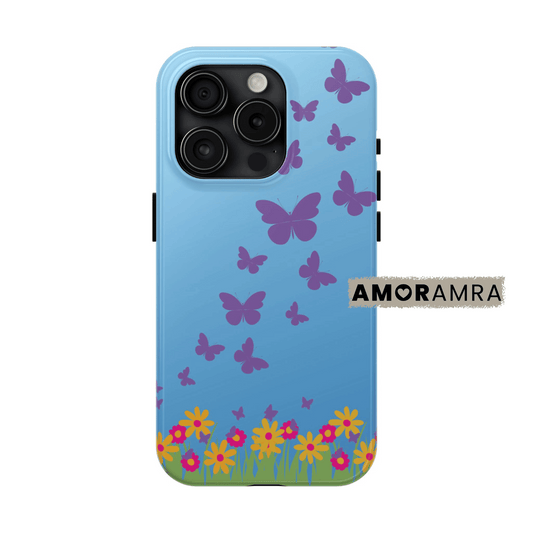Purple Butterfly iPhone Case