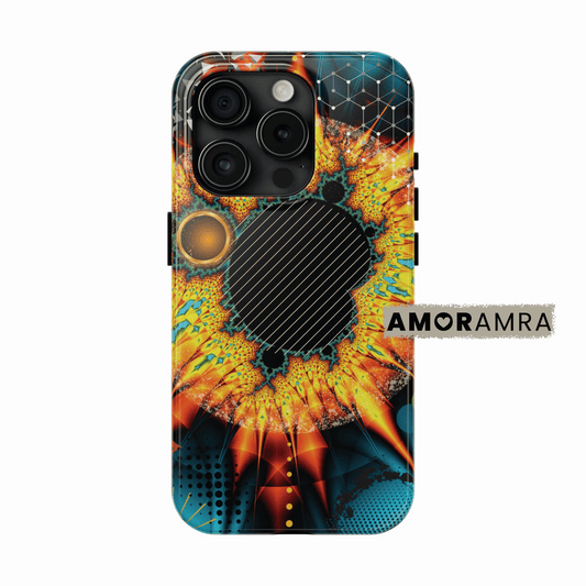 Vibrant Fire Abstract Design iPhone Case